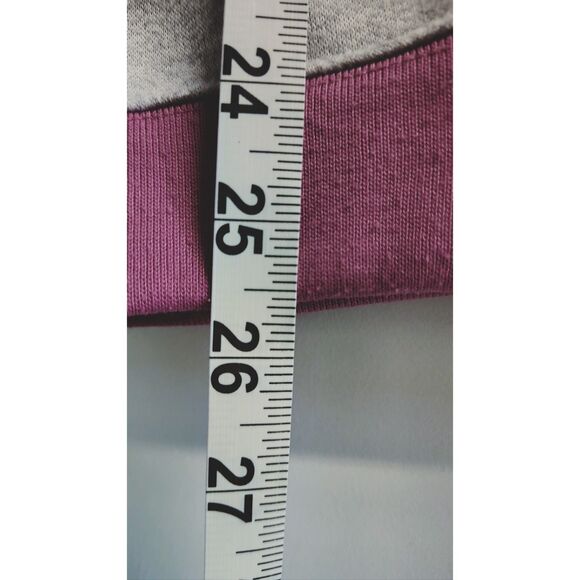 VTG Simply Basic Men's Dust Purple and Gray Stripe Medium Polo Sweater - Picture 3 of 6